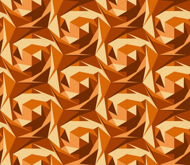 Poster - Seamless abstract pattern with the image of geometric shapes and lines. Abstract vector design for web banner, business presentation, brand package, fabric, print, wallpaper.