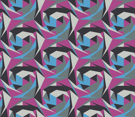 Poster - Seamless abstract pattern with the image of geometric shapes and lines. Abstract vector design for web banner, business presentation, brand package, fabric, print, wallpaper.