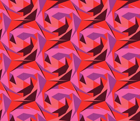 Poster - Seamless abstract pattern with the image of geometric shapes and lines. Abstract vector design for web banner, business presentation, brand package, fabric, print, wallpaper.