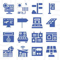 16 pack of dialog box  filled web icons set