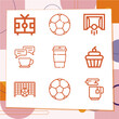 © Nana - Simple set of 9 icons related to moscow