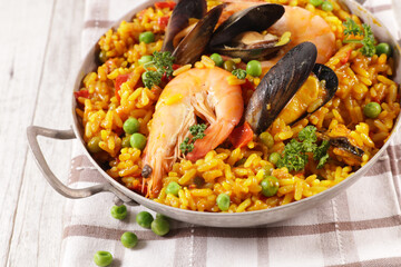 Sticker - paella with shrimp, mussel and rice