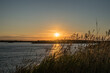 Beautifull summer sunset on the siberian river