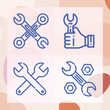 © Nana - Simple set of confined related lineal icons