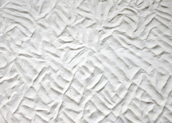 Wall Mural - Wave pattern of white concrete wall