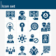 © Nana - Simple set of recruiting related filled icons.