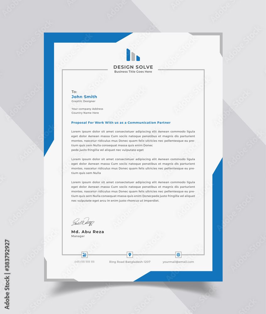 Business style letter head templates for your project design Stock ...