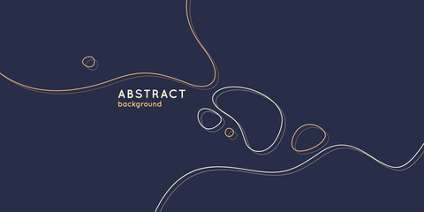 Poster - trendy abstract background. composition of amorphous forms and lines.