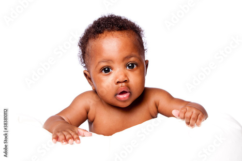 Fotografía Adorable cute infant baby face