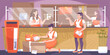 © Macrovector - Post Office Counter Composition