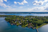 Fototapeta Storczyk - Aerial photo of Stockholm archipelago in Sweden