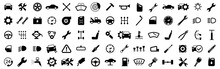 Car Repair. Car Service Icons Set. Auto Service. Garage Icons Collection. Vector