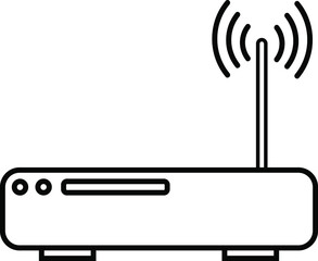 Wi-Fi router line icon