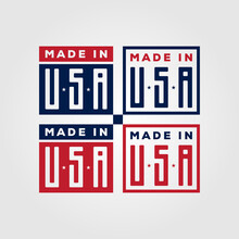 Made In Usa American Symbol Vector Illustration Design