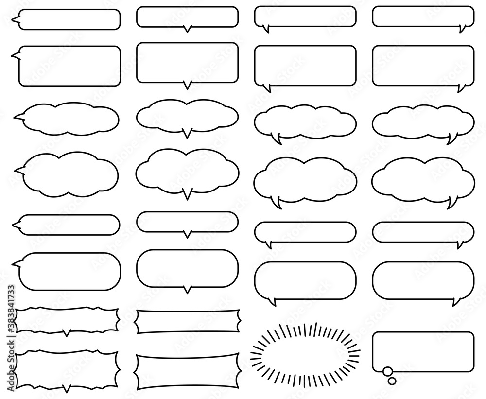 横長のシンプルな吹き出し 見出し あしらい サンプルテキストなし Panel Szklany Kuchenny