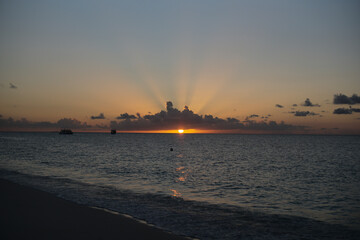 sunset over the sea