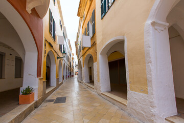 Canvas Print - Ciutadella Menorca Ses Voltes arches Ciudadela