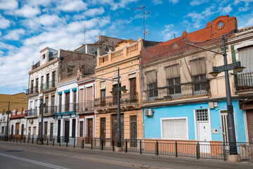 Deserted street of El Cabanyal