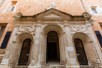 Canvas Print - Menorca Ciutadella historical downtown facades