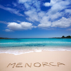 Sticker - Menorca Son Saura beach in Ciutadella turquoise Balearic