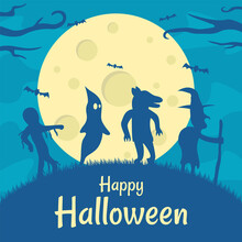 Ghosts Come Out On Halloween. The Ghosts That Come Out When The Full Moon Arrives. There Is A Full Moon At Halloween And The Ghosts Come Out, There Are Witches, Werewolves, Ghosts, And Mummies