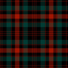 Checkered Plaid Vector Illustration. Tartan Cloth Pattern. Seamless Background Of Scottish Style. Great For Christmas Designs. For Wallpapers, Textiles, Decorations, Packings. Red, Green, And Black.