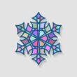 © svetenergy - Snowflake is a mosaic icon made up of fragments of elements that have randomized color shades. Vector combination for abstract images.