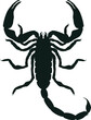 arthropoda Scorpion silhouette vector illustration