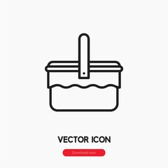 Poster - picnic basket icon vector sign symbol