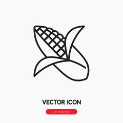 Poster - corn icon vector sign symbol