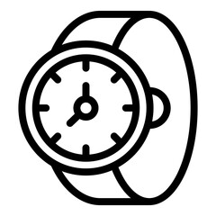 Poster - Hand watch icon. Outline hand watch vector icon for web design isolated on white background