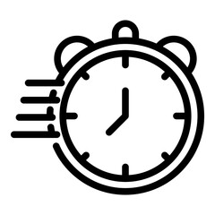 Poster - Stopwatch clock icon. Outline stopwatch clock vector icon for web design isolated on white background