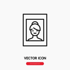 Poster - portrait icon vector sign symbol
