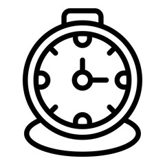 Poster - Sleeping alarm clock icon. Outline sleeping alarm clock vector icon for web design isolated on white background