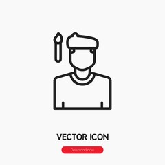 Poster - artist icon vector sign symbol