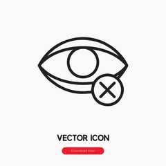 Poster - blind icon vector sign symbol