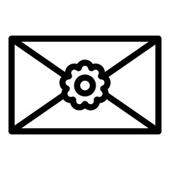 Poster - stamp envelope icon. outline stamp envelope vector icon for web design isolated on white background
