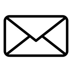 Poster - Template envelope icon. Outline template envelope vector icon for web design isolated on white background