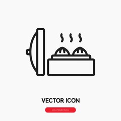 Poster - dumpling icon vector sign symbol