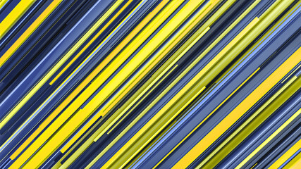 Fototapete - Creative background, neon glowing diagonal lines, abstract structure, bright lasers, luminous rays, 3d rendering