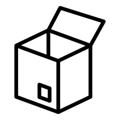Poster - Birthday box icon. Outline birthday box vector icon for web design isolated on white background