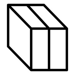Poster - Import box icon. Outline import box vector icon for web design isolated on white background