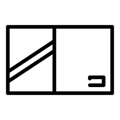 Poster - Return box icon. Outline return box vector icon for web design isolated on white background