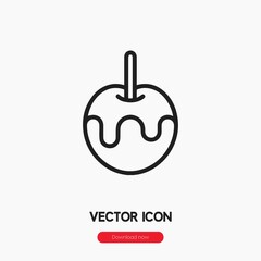 Poster - caramelized apple icon vector sign symbol