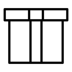 Poster - Send postal box icon. Outline send postal box vector icon for web design isolated on white background