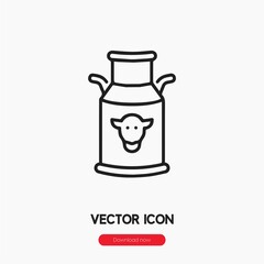 Poster - milk tank icon vector sign symbol