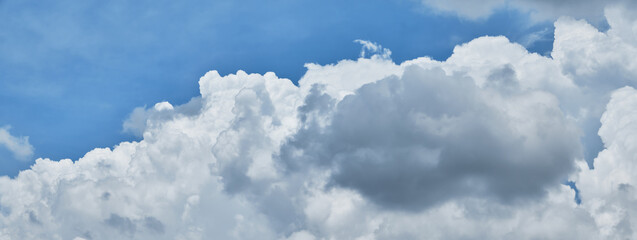Wall Mural - sky cloud blue background panorama, beautiful bright summer