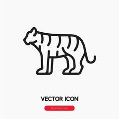 Poster - tiger icon vector sign symbol