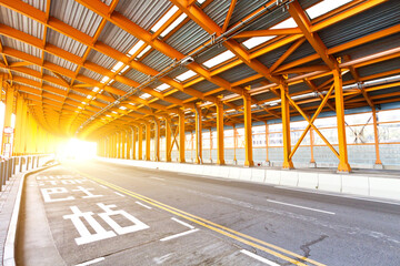 Poster - Tunnel with car lights