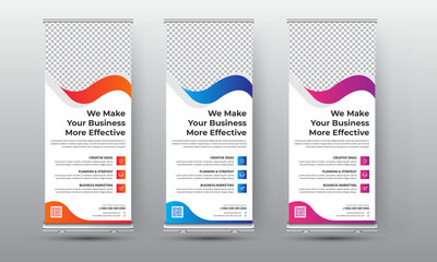 Business corporate roll up banner templates